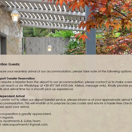 Alekos Luxury Suites Free 24H Transportation From - To Airport Artemida  Exterior photo